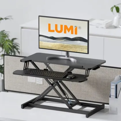 Brateck DWS37-01 Sit Stand Gas Spring Desk Workstation Max Height 51cm