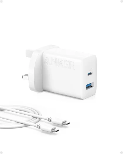 Anker Mobile Charger Wall 20W Powerport 2 Ports White