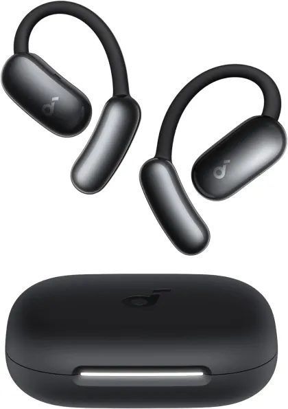 Anker Soundcore TWS Earphones Open Air AeroFit 2 AI Assistant, Hi-Res, 35H Playtime,  Black