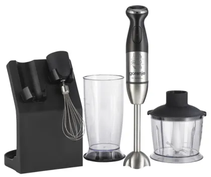 Gorenje Kitchen Blender Hand Mixer & Chopper 800W + Stand HBC807QB Black