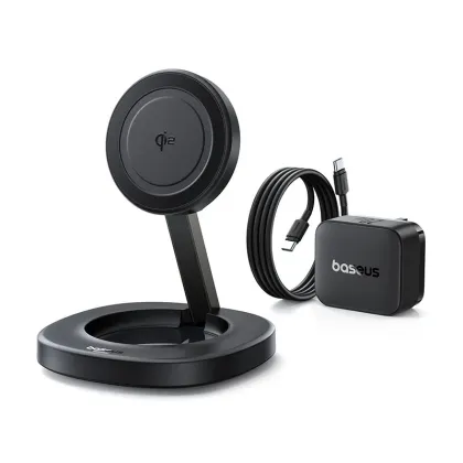 Baseus Charger Desktop Wireless 15W Qi2 Incl Cable+20W Charger ENERFILL FF11
