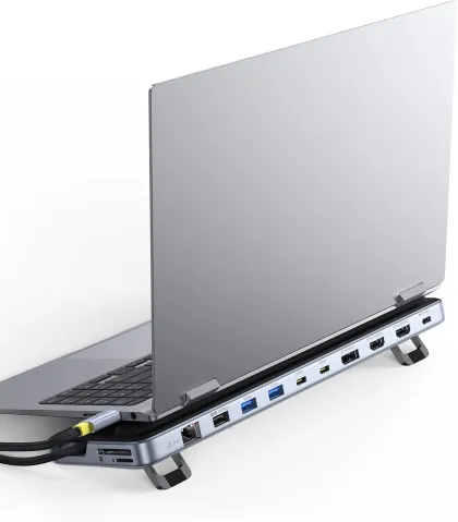Baseus 12-in-1 Laptop Docking Station 2 x 4K HDMI & 1 x 4K DP - 2x USBC & 3x USB-A - SD Gb Lan PD100W
