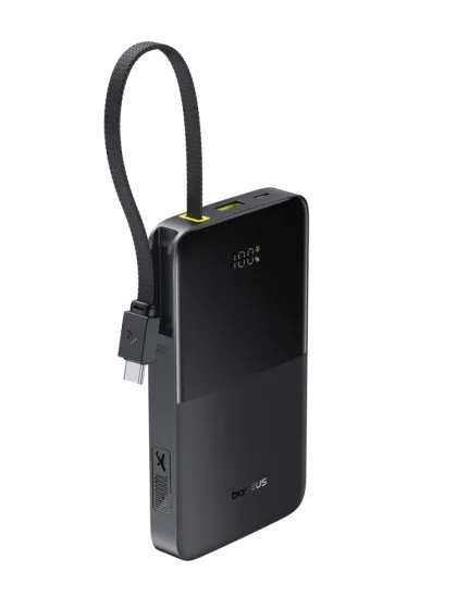 Baseus Powerbank 22.5W 10000mAh + Display EnerFill FC51 Bipow2 Pro Black