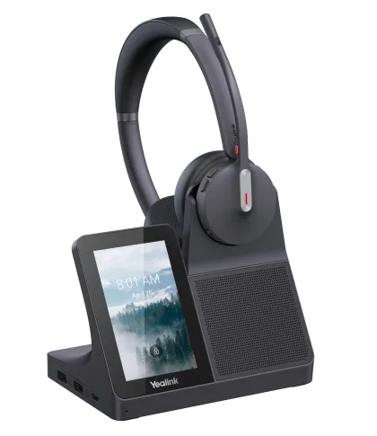 Yealink Headset Wireless Dual-Mode DECT/Bluetooth 3-Mic NC with Basestation WH64 Workstation Dual Teams