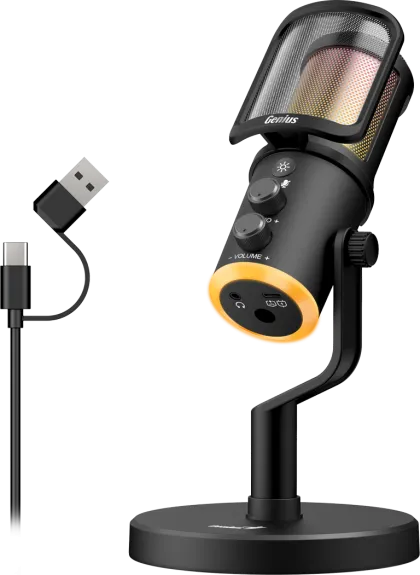 Genius PC Microphone Streaming USB-A+C RGB/Echo/Mute MIC-S400U