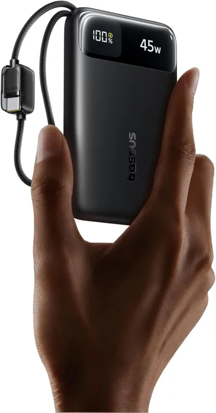 Baseus Powerbank 45W 10000mAh + Display EnerFill FC11 Black