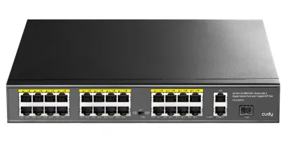 Cudy Switch PoE Fast Ethernet 24 PoE + 2 GbE + 1SFP 300W FS1026PS1