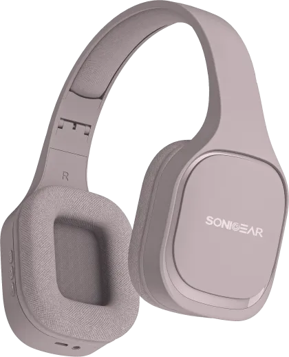 SonicGear Headphones Bluetooth Fabric + Foldable AIRPHONE 7 Mauve