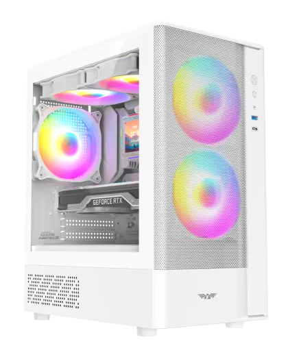 Armaggeddon Gaming Case M-ATX AQUARON NEMO 3 White (5x RGB Fans & 250W 80+ PSU)