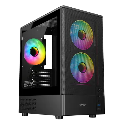 Armaggeddon Gaming Case M-ATX DEEPFREEZE DUPLEX 2 CHROMA Black (3x Chroma Fans)