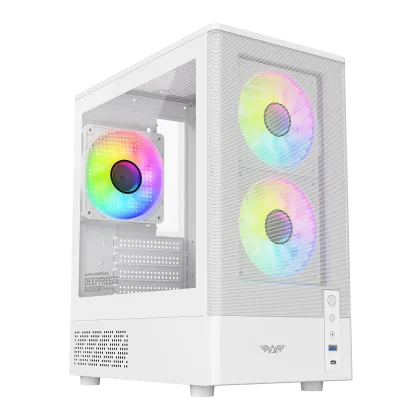 Armaggeddon Gaming Case M-ATX DEEPFREEZE DUPLEX 2 White 3x ARGB Fans