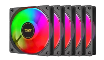 Armaggeddon Gaming Cooling Fan Set 5pcs CHROMA KIT 3000 Black
