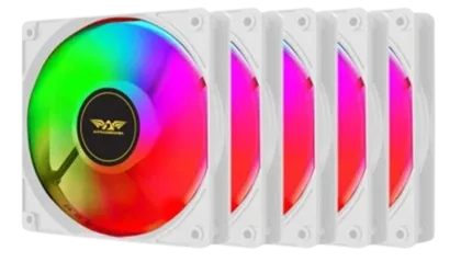 Armaggeddon Gaming Cooling Fan Set 5pcs CHROMA KIT 3000 White
