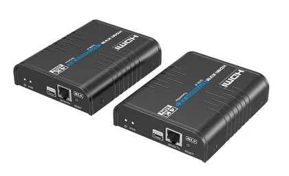 Lenkeng KVM HDMI Extender over IP 1G 4K60Hz 120m & Touch Screen Control LKV473KVM-M5.0