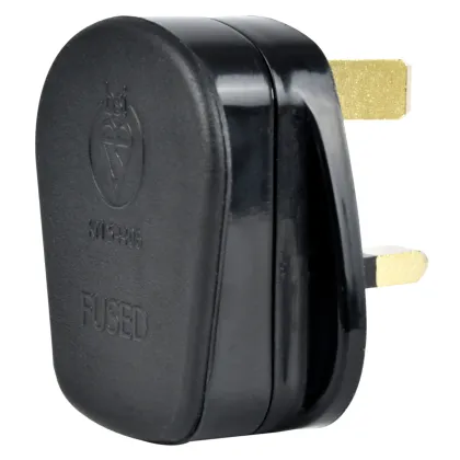 Mercury POWER Mains Plug UK 13A Fuse Black 429.802UK