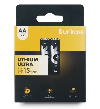 Uniross Lithium Ultra AA Batteries (2pack)