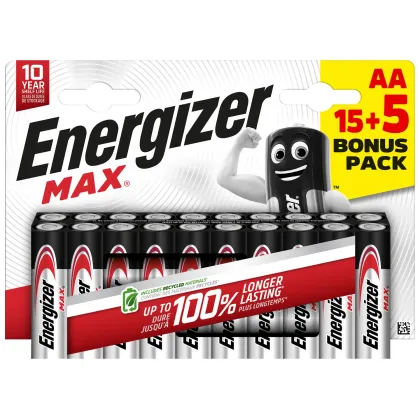 Energizer Batteries Alkaline AA (20pcs) Alkaline MAX