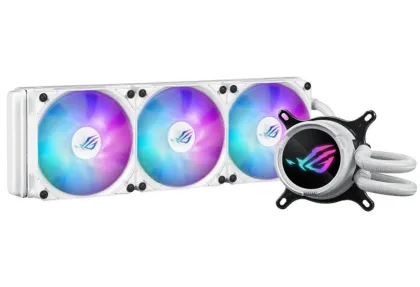 ASUS CPU Liquid Cooler ROG Strix Triple Premium ARGB GEN2 Fans Asetek Gen7 v2 Pump  2.1" IPS LCD Display LC III 360 ARGB LCD White