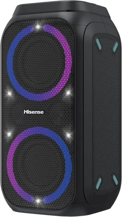 Hisense Speaker Portable Karaoke Party Rocket 160, 160W  Power, 12 Hrs long playtime,TWS Pair play,Karaoke Mode,5 Lighting effects