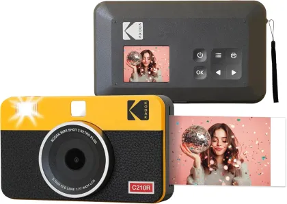 Kodak Instant Camera & Printer RETRO Mini Shot 2 Yellow (2.1x3.4)
