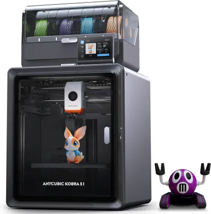 Anycubic 3D Printer Kobra S1 Combo Multicolor With Ace Pro Filament Box with Drying Capability