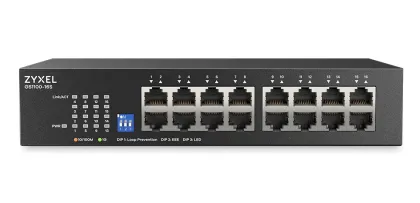 Zyxel Switch Gigabit Ethernet 16-Port R/M UK Plug GS1100-16S