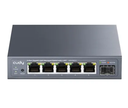Cudy Switch Gigabit Ethernet Cloud Easy-Managed 5-Port + SFP GS105ES1