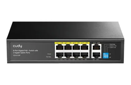 Cudy Switch PoE Gigabit 8PoE + 2GbE Uplink 120W GS1010P