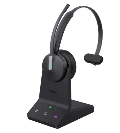 Yealink Headset Wireless Dual-Mode DECT/Bluetooth 3-Mic NC with Basestation WH64 Mono Teams