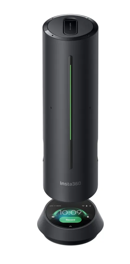 Insta360 Wave Professional Speakerphone with AI Recording Suite AI Noise Reduction 32GB Graphite Black WAVE02