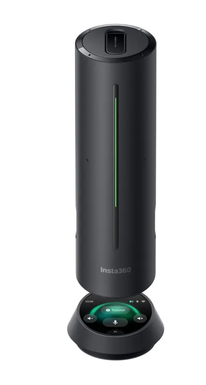 Insta360 Wave for Business Professional Speakerphone with AI Recording Suite AI Noise Reduction Wireless Cascade 32GB Graphite Black WAVE06