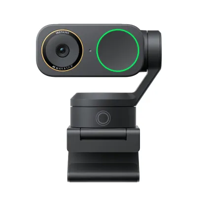 Insta360 Link 2 Pro 4K HDR Webcam with AI Auto Framing & Noise Cancelling 1/1.3" Sensor 2-axis Gimbal Dual Mode Mic Graphite Black LINK2PRO01
