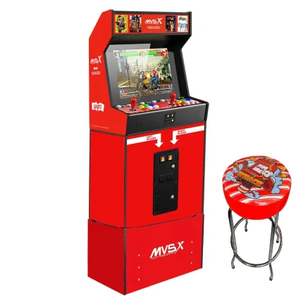 Unico MVSX Arcade 17'' with 50 Preloaded SNK Licensed Games Deluxe Combo with Riser & Chair