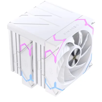 Einarex Gaming Cooling CPU, 6 Copper Heat Pipes, Dual Fans Design VENTUS V300 White