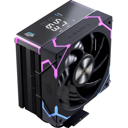 Einarex Gaming Cooling CPU, 4 Copper Heat Pipes, Integrated Display GLIDE G100 Black