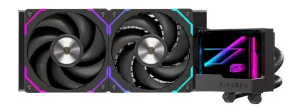 Einarex CPU Liquid Cooler 2xFans LED Display VERTEX 240mm Black