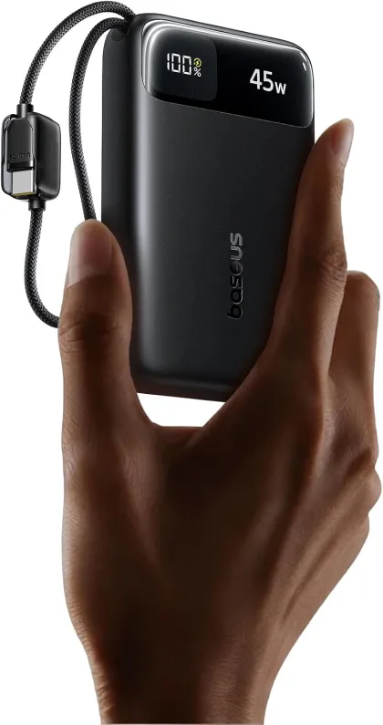 Baseus Powerbank 45W 20000mAh + Display EnerFill FC11 Black