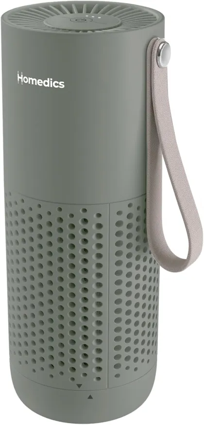 Homedics Air Purifier 3-in-1 Rechargeable WHISPER PURE MINI Green