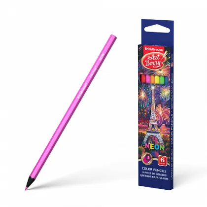 ERICHKRAUSE ARTBERRY HEXAGONAL COLOR PENCILS NEON (6 COLORS) 39424