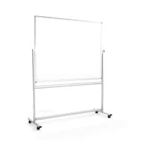 WHITEBOARD MAGNETIC ALUMINIUM FRAME 60X90 W/WHEELS WBSA0609