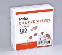 FOSKA CD/DVD ENVELOPES 100PCS