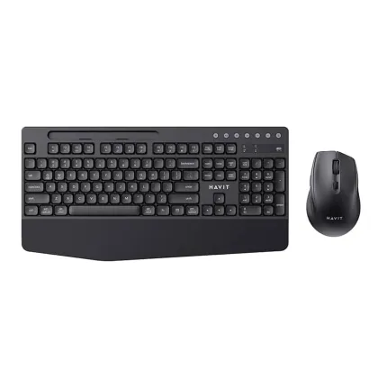 HAVIT WIRELESS BUSINESS UK KEYBOARD &amp; MOUSE COMBO KB251WB BLACK+GREY