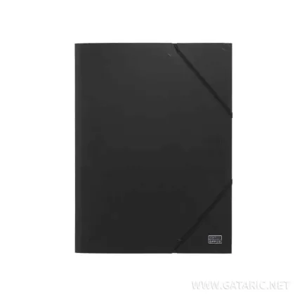 TTO PLASTIC 3-FLAP FILE A4 WITH ELASTIC CLOSURE 409279 BLACK