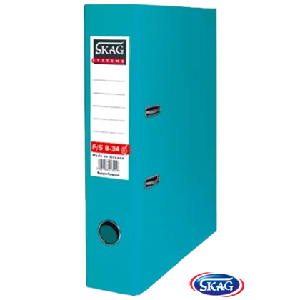 SKAG PREMIUM BOX FILE F/SC PVC 8CM WIDE VERAMA/TURQOISE 8/34