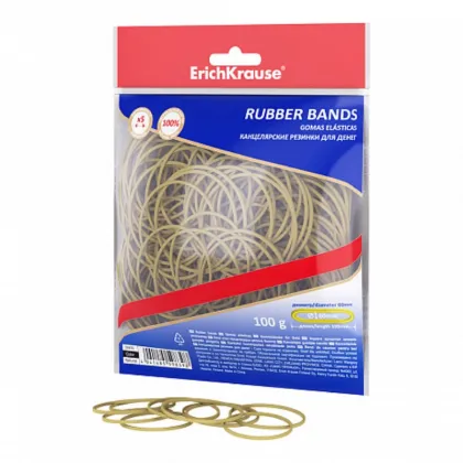 ERICHKRAUSE RUBBER BANDS 100mm, 100% CREPE (BOX 100gr)  59839