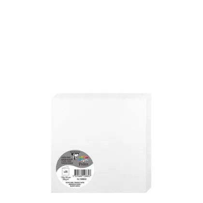 Pollen Cards 135x135mm (210gr) WHITE metallic