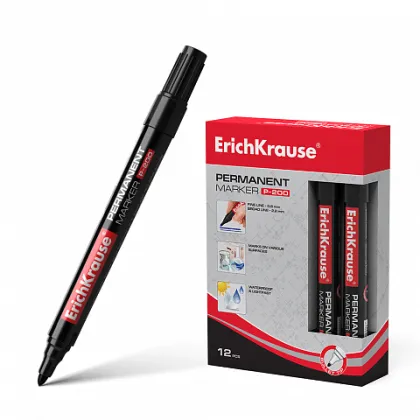 ERICHKRAUSE PERMANENT MARKER P-200 BLACK  4777