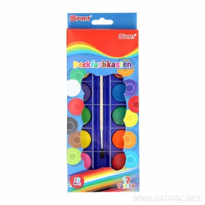 TTS WATERCOLORS PREMIUM 12 COLOURS + BRUSH  28MM 405631