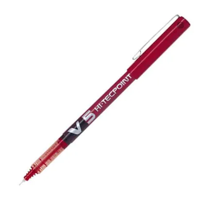 PILOT PEN V5 HI-TECPOINT 0.5MM  RED BX-V5