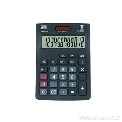 TTO CALCULATOR 12-DIGITS DG-900A DUAL POWER BLACK 405933